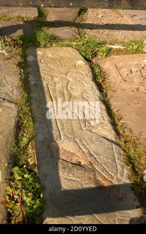 Der Grabstein von Rob Roy McGregor in Balquhidder, Schottland Stockfoto