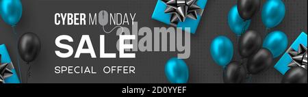 Werbeplakat oder Banner für Cyber monday. Stock Vektor