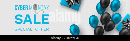 Werbeplakat oder Banner für Cyber monday. Stock Vektor