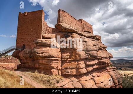 Das Schloss von Peracense in Teruel, Spanien Stockfoto