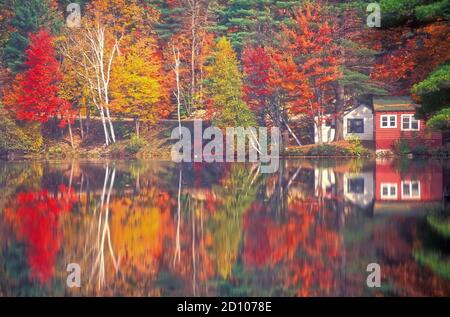 Herbstreflexion, Oktober in New York, USA Stockfoto