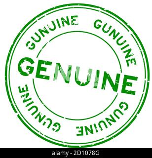 Grunge grün echt Wort rund Gummi Siegel Stempel auf weiß Hintergrund Stock Vektor