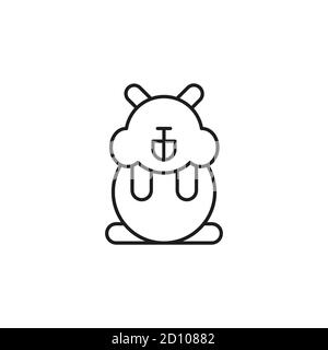 Hamster Icon Element von vet Icon für mobile Konzept und Web-Apps. Dünnes Hamstersymbol kann für Web und mobile Geräte verwendet werden. Premium-Symbol auf Weiß Stock Vektor