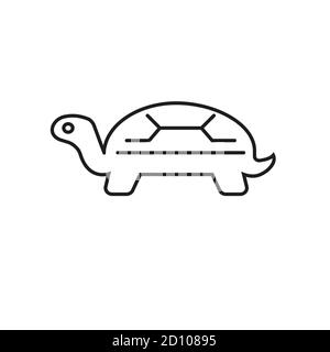 Turtle Icon Element von Vet Icon für mobile Konzept und Web-Apps. Thin Line Schildkröte Symbol kann für Web und mobile verwendet werden. Premium-Symbol auf Weiß Stock Vektor