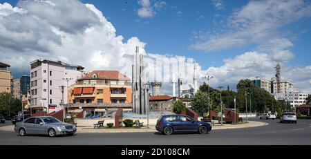 Shkodra, Albanien. Juni 2020. Der Platz der Demokratie im Zentrum von Shkoder. Quelle: Peter Endig/dpa-Zentralbild/ZB/dpa/Alamy Live News Stockfoto