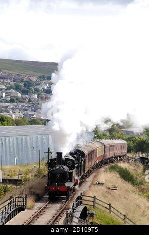 1054 und 49395 Doppelkurs in der Nähe von Big Pit. Stockfoto