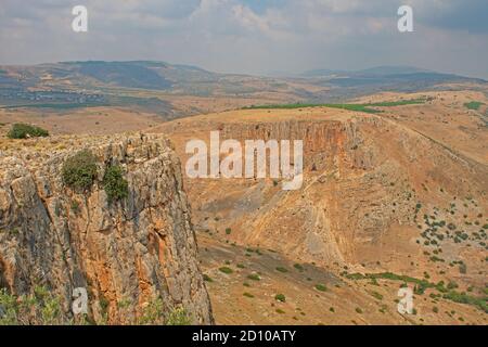 Wüstenblick vom Mount Arbel in Israel Stockfoto