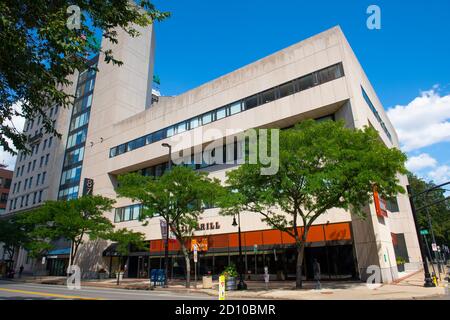 Historische Geschäftsgebäude an der Elm Street in der Manchester Street im Zentrum von Manchester, New Hampshire NH, USA. Stockfoto