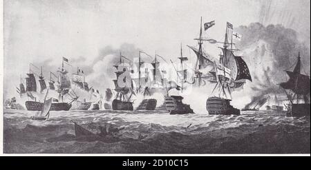 Die Schlacht von Trafalgar 1805 Stockfoto