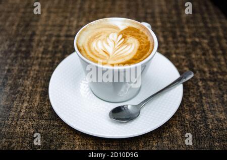 Frisch zubereiteter Espresso-Kaffee Stockfoto