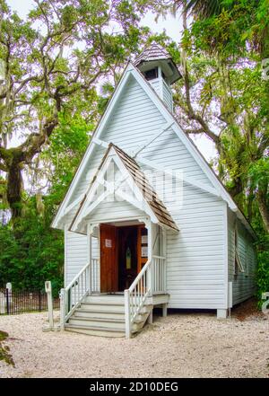 Mary's Chapel am historischen spanischen Punkt in Osprey Florida in Die Vereinigten Staaten Stockfoto