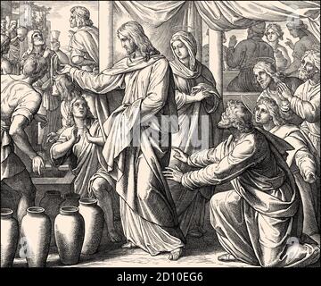Hochzeit zu Kana, Neues Testament, von Julius Schnorr von Carolsfeld, 1860 Stockfoto