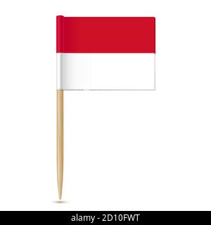 Zahnstocher mit der Flagge von Monaco Stock Vektor
