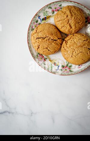 Gesalzene Erdnussbutter-Kekse Stockfoto