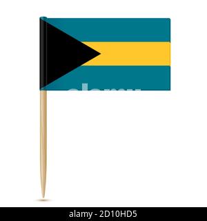 Flagge der Bahamas Stock Vektor