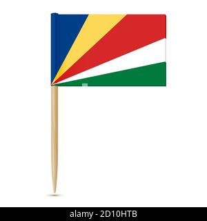 Flagge der Seychellen. Schwedische Flagge Zahnstocher Stock Vektor