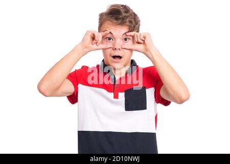 Junge Emotionen und Zeichen Stockfoto