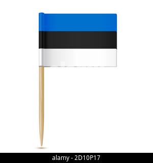 Flagge Estlands. Flagge Zahnstocher 10eps Stock Vektor