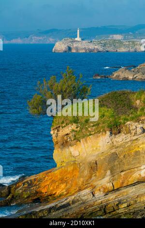 El Camello Beach, Mouro Island, Santander Bay, Santander, Kantabrien, Spanien, Europa Stockfoto