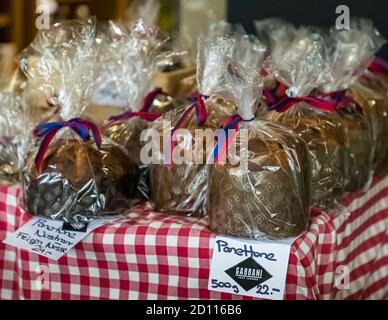 Panettone auf der kulinarischen Tour auf dem Luganer See in Tessin, Circolo di Carona, Schweiz Stockfoto