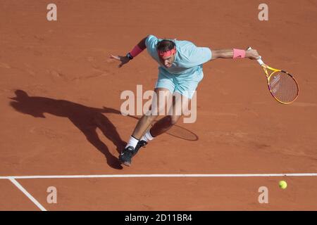RAFAEL NADAL (ESP) während des Roland Garros 2020, Grand Slam Tennisturniers, am 4. Oktober 2020 im Roland Garros Stadion in Paris, Frankreich - Foto S Stockfoto