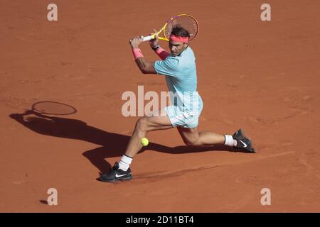RAFAEL NADAL (ESP) während des Roland Garros 2020, Grand Slam Tennisturniers, am 4. Oktober 2020 im Roland Garros Stadion in Paris, Frankreich - Foto S Stockfoto
