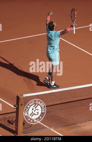 RAFAEL NADAL (ESP) während des Roland Garros 2020, Grand Slam Tennisturniers, am 4. Oktober 2020 im Roland Garros Stadion in Paris, Frankreich - Foto S Stockfoto