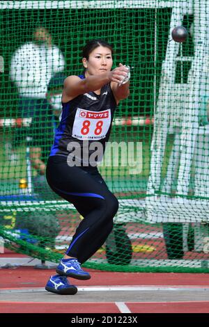 Niigata, Japan. Japan. Kredit: MATSUO. Oktober 2020. Akane Watanabe Athletics : das 104. Japan Track & Field National Championships Women's Hammer Throw Final im Denka Big Swan Stadium in Niigata, Japan. Japan. Kredit: MATSUO .K/AFLO SPORT/Alamy Live Nachrichten Stockfoto