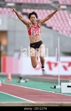Niigata, Japan. Japan. Kredit: MATSUO. Oktober 2020. Mariko Morimoto Athletics : das 104. Japan Track & Field National Championships Women's Triple Jump Final im Denka Big Swan Stadium in Niigata, Japan. Japan. Kredit: MATSUO .K/AFLO SPORT/Alamy Live Nachrichten Stockfoto