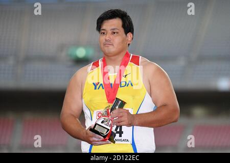 Niigata, Japan. Japan. Kredit: MATSUO. Oktober 2020. Ryota Kashimora Athletics : das 104. Japan Track & Field National Championships Men's Hammer Throw Finale im Denka Big Swan Stadium in Niigata, Japan. Japan. Kredit: MATSUO .K/AFLO SPORT/Alamy Live Nachrichten Stockfoto