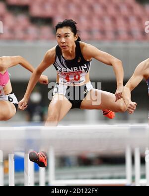 Niigata, Japan. Japan. Kredit: MATSUO. Oktober 2020. Nana Fujimori Athletics : die 104. Japan Track & Field National Championships die 100-m-Hürden der Frauen Halbfinale im Denka Big Swan Stadium in Niigata, Japan. Japan. Kredit: MATSUO .K/AFLO SPORT/Alamy Live Nachrichten Stockfoto