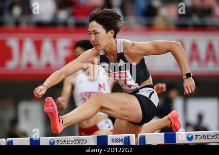 Niigata, Japan. Japan. Kredit: MATSUO. Oktober 2020. Asuka Terada Athletics : die 104. Japan Track & Field National Championships die 100-m-Hürden der Frauen Halbfinale im Denka Big Swan Stadium in Niigata, Japan. Japan. Kredit: MATSUO .K/AFLO SPORT/Alamy Live Nachrichten Stockfoto