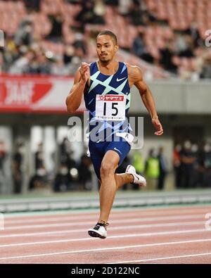 Niigata, Japan. Japan. Kredit: MATSUO. Oktober 2020. Aska Cambridge Athletics : das 104. Japan Track & Field National Championships Men's 100m Finale im Denka Big Swan Stadium in Niigata, Japan. Japan. Kredit: MATSUO .K/AFLO SPORT/Alamy Live Nachrichten Stockfoto