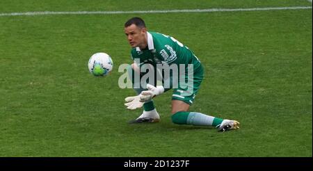 Curitiba, Brasilien. Oktober 2020. Wilson übt Verteidigung während Coritiba x São Paulo im Couto Pereira Stadion in Curitiba, PR statt. Kredit: Carlos Pereyra/FotoArena/Alamy Live Nachrichten Stockfoto