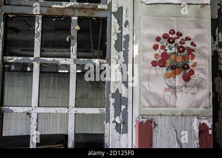 Die Haunted Pennhurst School- die auch als Pennhurst Asylum bekannt ist, wegen seiner beklagenswerten, unterbesetzt, & überfüllten Bedingungen Stockfoto