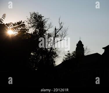 Die Haunted Pennhurst School- die auch als Pennhurst Asylum bekannt ist, wegen seiner beklagenswerten, unterbesetzt, & überfüllten Bedingungen Stockfoto