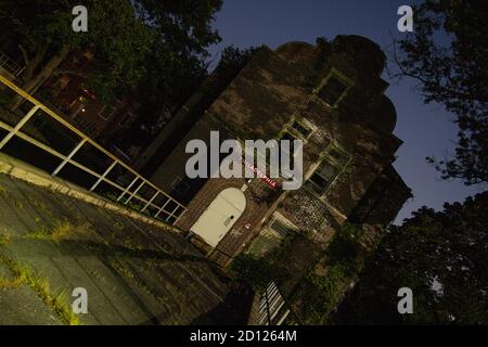 Die Haunted Pennhurst School- die auch als Pennhurst Asylum bekannt ist, wegen seiner beklagenswerten, unterbesetzt, & überfüllten Bedingungen Stockfoto