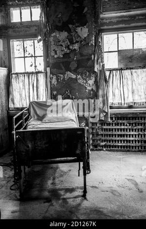 Die Haunted Pennhurst School- die auch als Pennhurst Asylum bekannt ist, wegen seiner beklagenswerten, unterbesetzt, & überfüllten Bedingungen Stockfoto