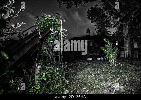 Die Haunted Pennhurst School- die auch als Pennhurst Asylum bekannt ist, wegen seiner beklagenswerten, unterbesetzt, & überfüllten Bedingungen Stockfoto