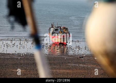 Seeszenen in Hastings, East Sussex, Großbritannien. Stockfoto