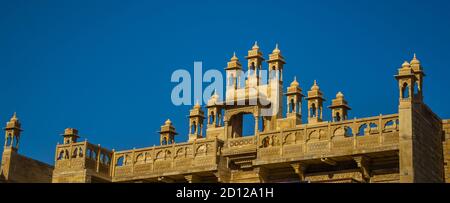 Jaisalmer Fort befindet sich in der Stadt Jaisalmer, im indischen Bundesstaat Rajasthan Stockfoto