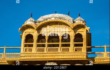 Jaisalmer Fort befindet sich in der Stadt Jaisalmer, im indischen Bundesstaat Rajasthan Stockfoto