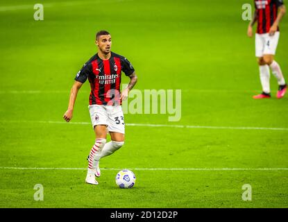 Rade Krunic von AC Mailand während der Serie A 2020/21 Spiel zwischen AC Mailand gegen Spezia Calcio im San Siro Stadion, Mailand, Italien am 04. Oktober 2020 - Stockfoto