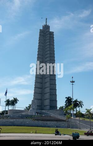 24. November 2018. Das José Martí Denkmal (spanisch: Monumento a José Martí) von Revolution Plaza, Havanna, Kuba. Stockfoto