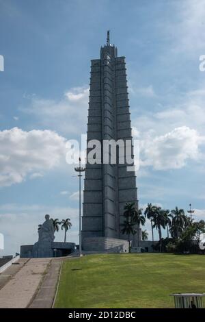 24. November 2018. Das José Martí Denkmal (spanisch: Monumento a José Martí) von Revolution Plaza, Havanna, Kuba. Stockfoto