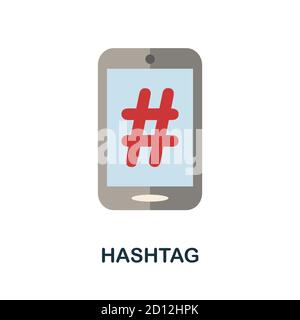 Hashtag-Symbol. Einfaches Element aus der Blogging-Sammlung. Kreative Hashtag-Symbol für Web-Design, Vorlagen, Infografiken und vieles mehr Stock Vektor