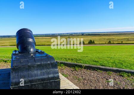 Blick auf die historische Festung Fort Beausejour, in New Brunswick, Kanada Stockfoto