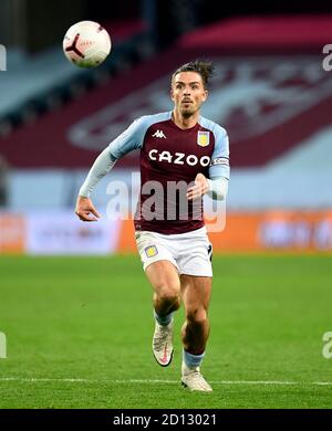 Aston Villa Jack Grealish während der Premier League Match in der Villa Park, Birmingham. Stockfoto