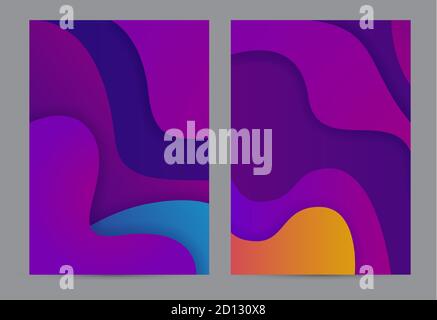 Lila fließende Hintergrund Design. Flüssiger Gradient formt Zusammensetzung. Futuristische Design-Poster. Fluid Hintergrund Design abstrakte Blase Formen für Print oder Web auf lila Hintergrund Stock Vektor