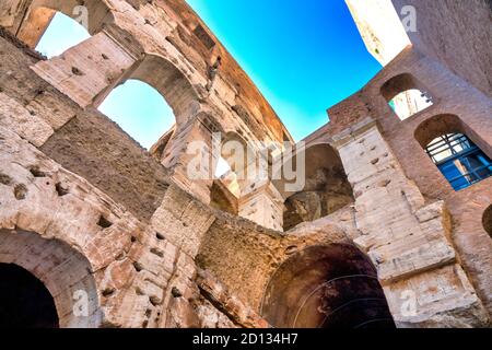 Innenraum des Kolosseums, Rom, Italien Stockfoto